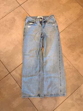 Hollister Light Blue Wide Leg Flare Jeans